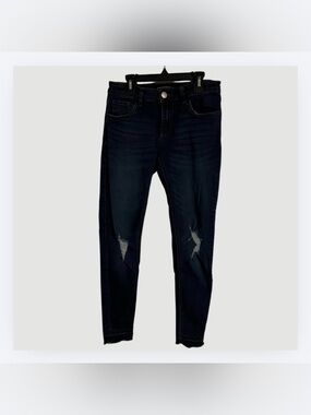 Prosperity Womens Ashley Dark Wash Release Hem Skinny, US size 6/EU Size 28, EUC